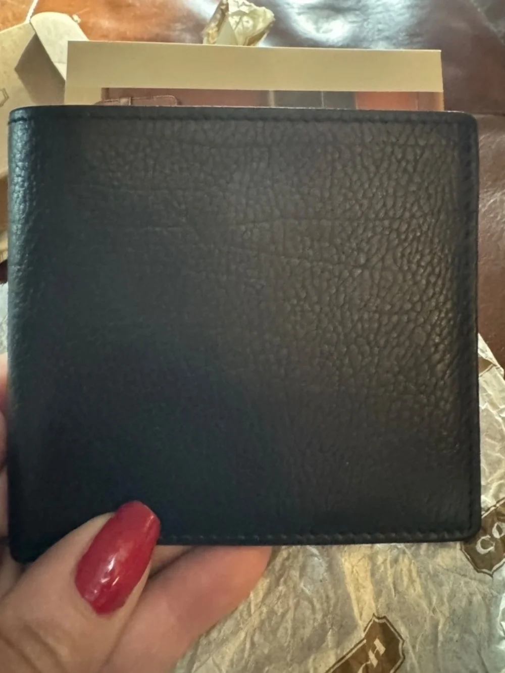 NIB Vintage Coach 5615 Black Calfskin Coin Case Wallet Deadstock Fall 1997 USA